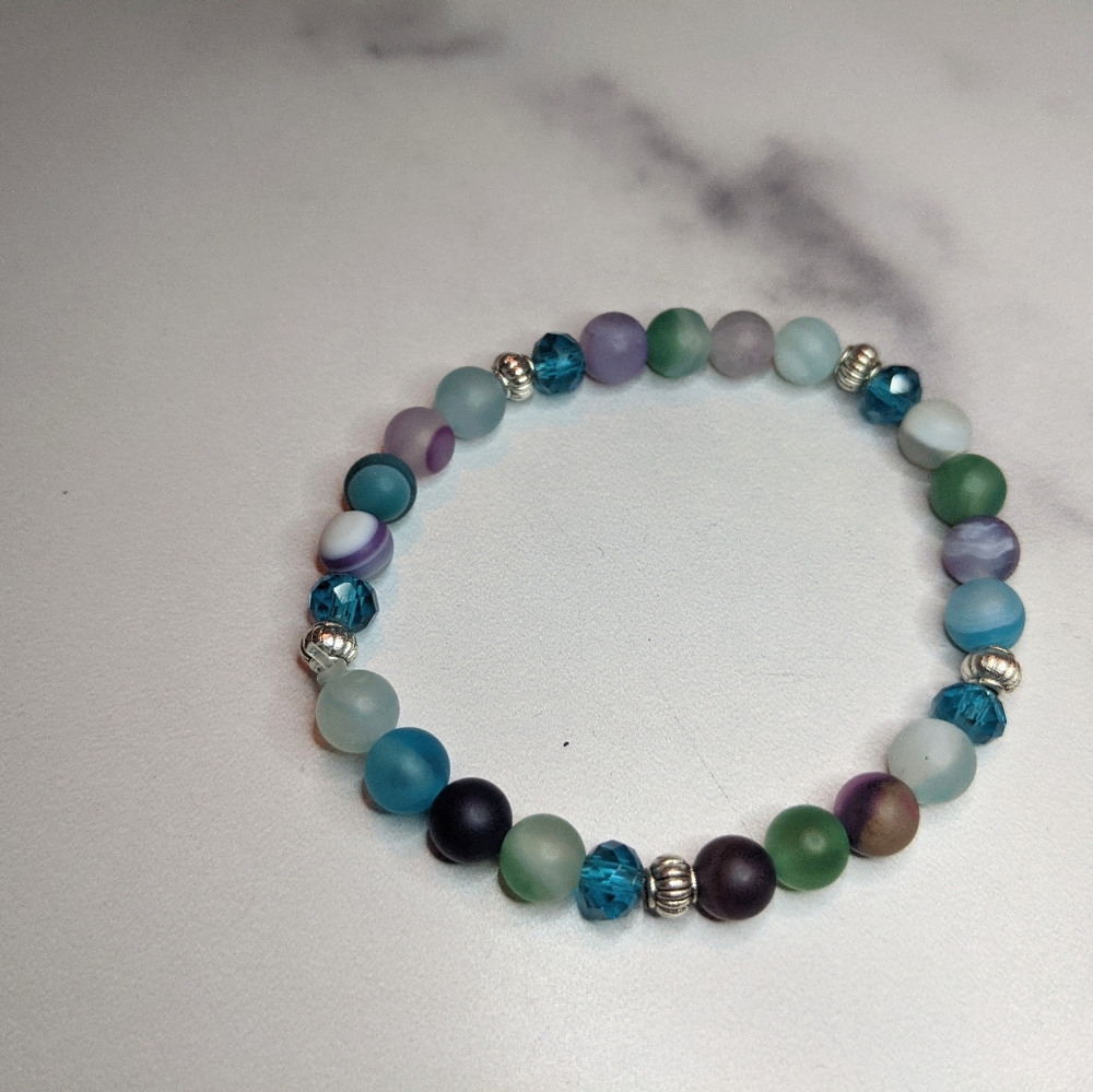 Handcrafted colorful stone bracelet